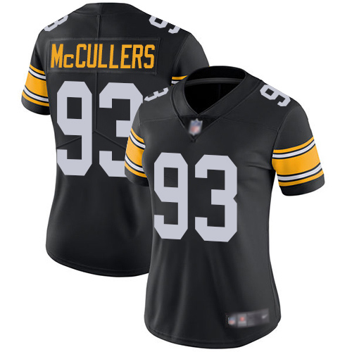 Women Pittsburgh Steelers Football #93 Limited Black Dan McCullers Alternate Vapor Untouchable Nike NFL Jersey->women nfl jersey->Women Jersey